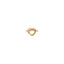 Jane Kønig Big Tied Heart Stud Pendiente Individual Plata Dorada BTHS-AW25-G