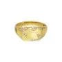 Jane Kønig Iced Signet Anillo Plata Dorada EBISR-XJK23-G