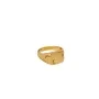 Jane Kønig Half Moon NO. 2 Signet Ring Anillo Acero Inoxidable Chapado en Oro HMSR-AW26-SS-G