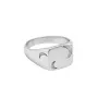 Jane Kønig Half Moon NO. 2 Signet Ring Anillo Acero inoxidable HMSR-AW26-SS-S