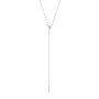 Jane Kønig Half Moon NO. 2 Tie Necklace Collar Acero inoxidable HMTN-AW26-SS-S