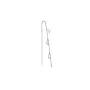 Jane Kønig Small Half Moon NO. 2 Chain earring Pendiente Individual Acero inoxidable SHMC-AW26-SS-S