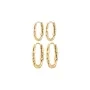 Pilgrim SENSE hoop earrings, 2-in-1 set Pendientes Latón dorado 132542053