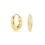 Swarovski Matrix Hoop Pendientes Acero Inoxidable Chapado en Oro 5697228