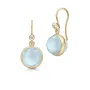 Julie Sandlau Prime Milky Aqua Pendientes Plata Dorada HKS181GDMLAQCRCZ
