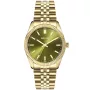 Reloj Milani Jubilee M0038 con esfera Verde, caja de 36 mm de diámetro y correa Pulsera de metal en Oro.
