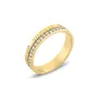 Tommy Hilfiger Mini Crystals Anillo Acero Inoxidable Chapado en Oro 2780911