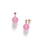 ANNI LU Pink Bubbles Pendientes Latón dorado 241-30-73