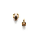 ANNI LU Glazed Donut Pendientes Latón dorado 261-30-74