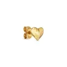 Jane Kønig Bruised Heart Stud Pendiente Individual Plata Dorada BHS-SS23-G