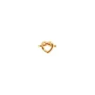Jane Kønig Big Tied Heart Stud Pendiente Individual Plata Dorada BTHS-AW25-G