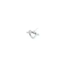 Jane Kønig Big Tied Heart Stud Pendiente Individual Plata BTHS-AW25-S