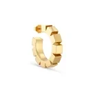 Jane Kønig Chunky Magic Hoop Pendiente Individual Plata Dorada CMH-AW24-G