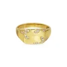 Jane Kønig Iced Signet Anillo Plata Dorada EBISR-XJK23-G