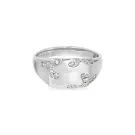 Jane Kønig Iced Signet Anillo Plata EBISR-XJK23-S