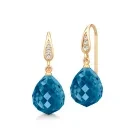 Julie Sandlau Ina Pendientes Plata Dorada HKSLTDGDSACR