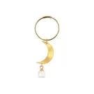Jane Kønig Half Moon Pendiente Individual Plata Dorada HMCP-XJK24-1-G