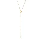 Jane Kønig Half Moon NO. 2 Tie Necklace Collar Acero Inoxidable Chapado en Oro HMTN-AW26-SS-G
