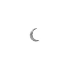 Jane Kønig Big Half Moon Pendiente Individual Plata JKBHMSF18-S