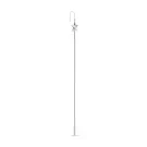 Jane Kønig Night Star Chain Pendiente Individual Plata NSCE-AW24-S