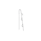 Jane Kønig Small Half Moon NO. 2 Chain earring Pendiente Individual Acero inoxidable SHMC-AW26-SS-S
