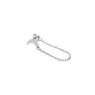 Jane Kønig Single Half Moon NO. 2 Chain Stud Pendiente Individual Acero inoxidable SHMS-AW26-SS-S
